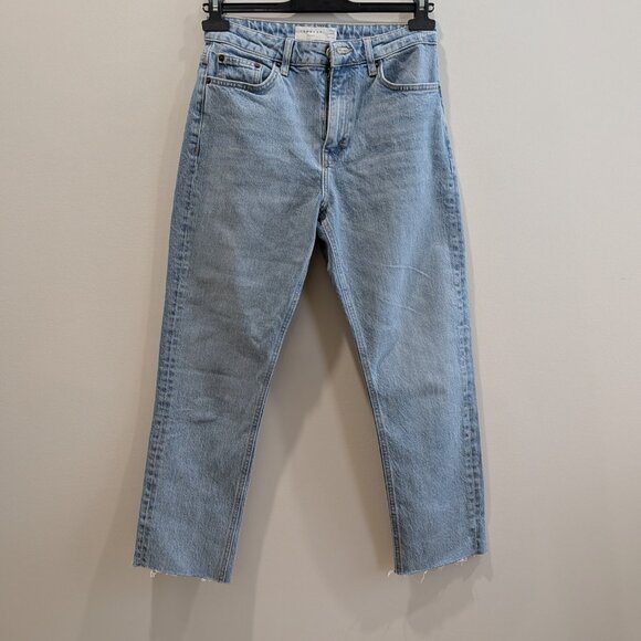Topshop-Raw Hem Straight Leg Jeans-Size 27 - Picture 5 of 8
